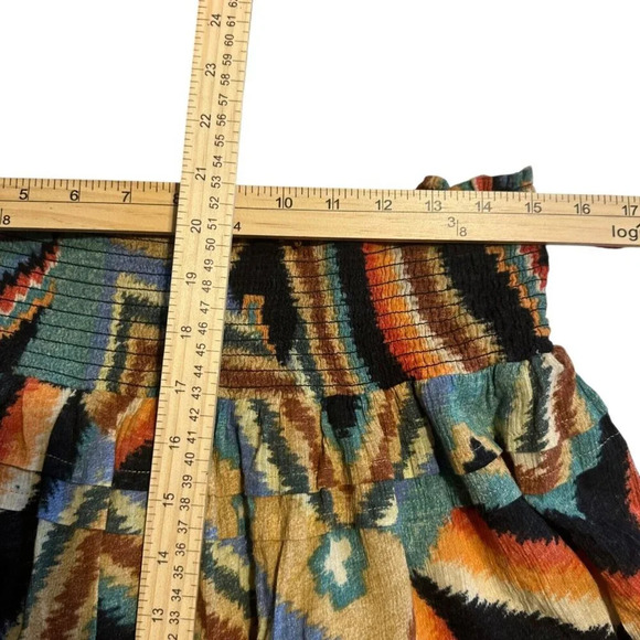RALPH LAUREN Colorful Boho Western Southwestern Tiered Mini Skirt Womens Size 12 - Picture 5 of 8